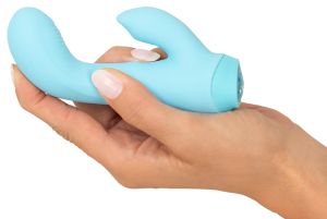 Mini rabbit vibrator, blue (13.7 cm)
