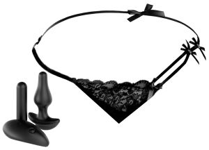 Remote Bowtie Bikini, black (XL-XXL)