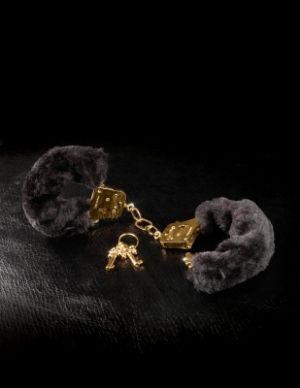 GOLD DELUXE FURRY CUFFS