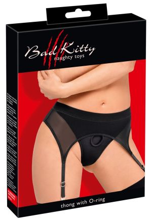 Strap-on thong with suspenders, Bad Kitty - M
