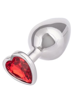 Jewel Large Ruby Heart Plug  (7cm)
