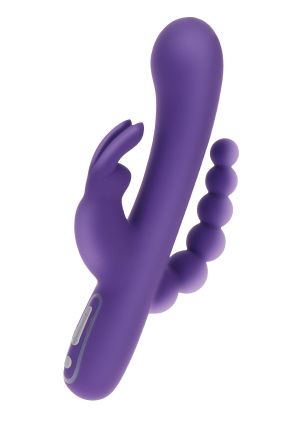 Triple Pleasure Vibrator, purple (21.5cm)