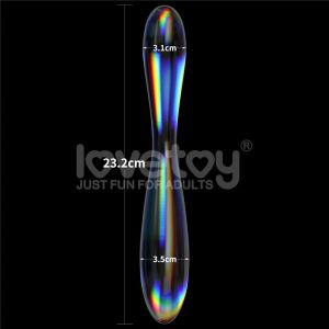 Twilight Gleam Glass Dildo- Double Delight (23.2cm)