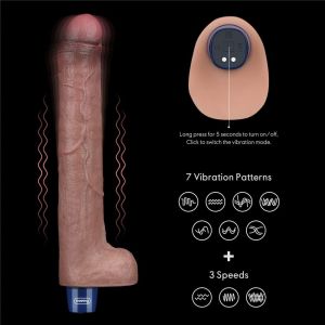 10.5" REAL SOFTEE Rechargeable Silicone Vibrating Dildo (26.5cm)