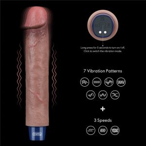 9" REAL SOFTEE Rechargeable Silicone Vibrating Dildo (22.8cm)