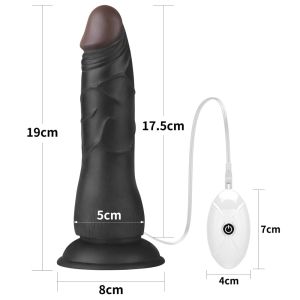 Vibrating Easy Strapon Set 7.5'' Black (19cm) 