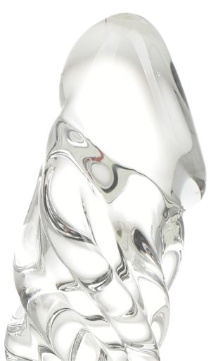 Twist Dildo, Premium Glass, Clear, 15 cm