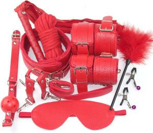 BDSM Kit 10 Piece, Red
